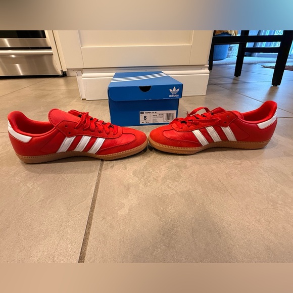 adidas Samba OG W Better Scarlet / Footwear White / Gold Metallic Sneaker (IE652 - Picture 9 of 10